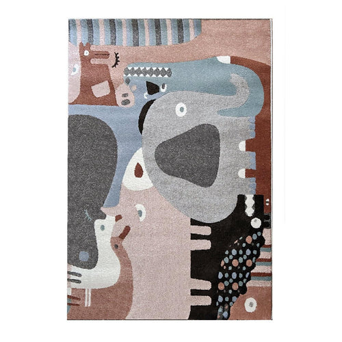 AFK Living vloerkleed Puzzle Animaux - voor kinderen - veelkleurig - 135 x 190 cm