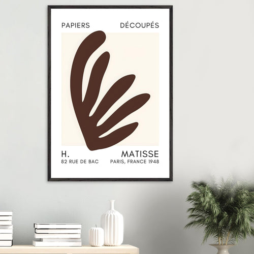 Artfulprints Poster Matisse – Aquatic impression brown   - 70x100 cm - Bruin