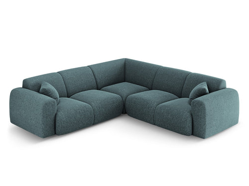 Cosmopolitan Design Symmetrische hoekbank Nolio 5-zits, chenille olie - 252x252x72cm