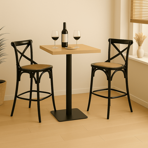 Signature - BISTROT Barkruk - Zwart - 42x70x35 cm