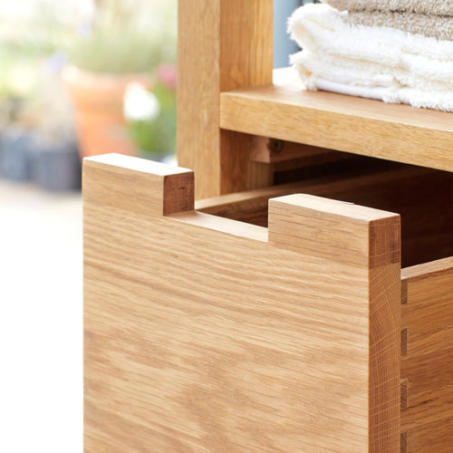 Tikamoon Massief eikenhouten kolomkast - Naturel - vtwonen shop