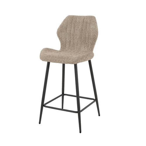 Giga Meubel Barstoel Lendesteun - Zand Bouclé - Set van 2