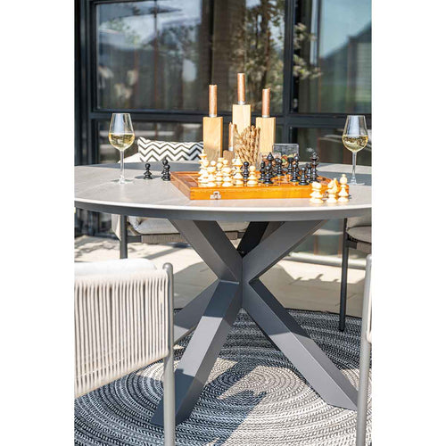 Garden Impressions tuinset Delvin - Duuk - taupe - Ø150 cm - 5-delig