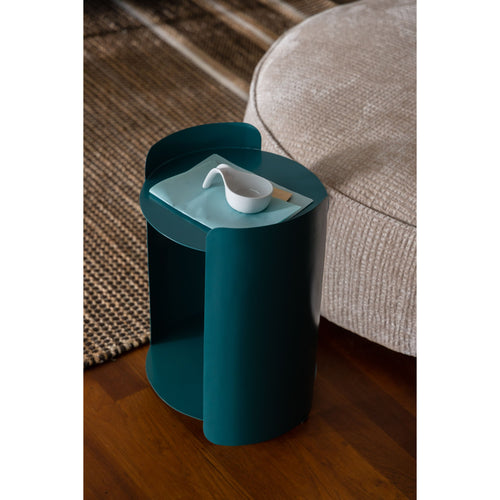 Dutchbone Navagio Bijzettafel Rond 31 cm Metaal Blauw - vtwonen shop