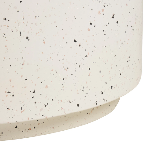 Artichok Boan ronde fiberclay salontafel gebroken wit -  Ø70 x 40 cm