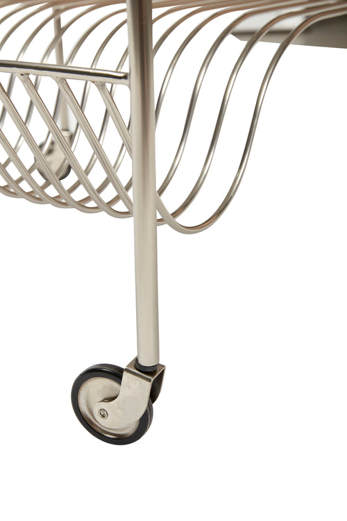 Hübsch trolley Wave - ijzer/terrazzo - 50x49xh62cm