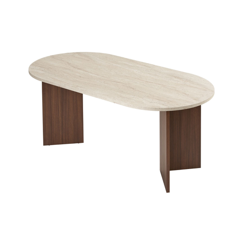 Calicosy - Eettafel met afgeronde randen SABLE - 89,5x180x75 cm