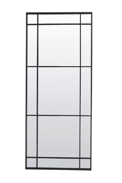 Light & Living spiegel  - zwart - 77x3x183 cm