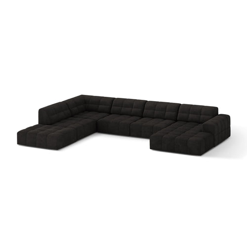 Cosmopolitan Design - Panoramische hoekbank links Chicago 7-zits, chenille antraciet - 263x375x78cm