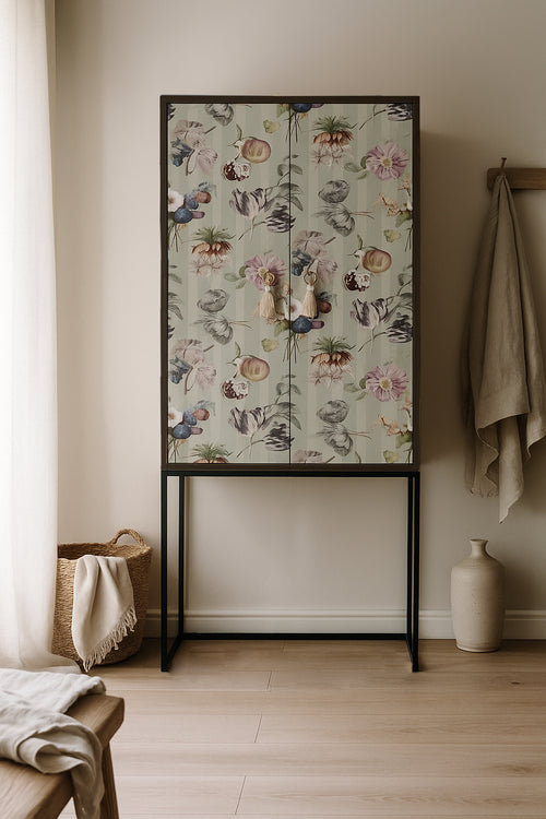 Kast dressoir met 2 deuren van MDF met CHAMPETRES patroon