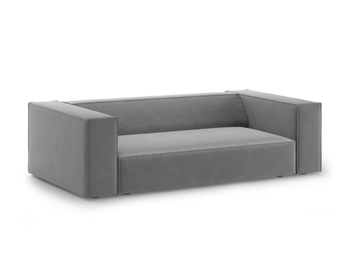 Cosmopolitan Design Bank Arendal 2-zits, flueel lichtgrijs - 102x180x70cm