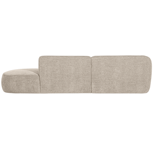 WOOOD chaise longue Polly - Polyester - Zand - 71x258x150/105 - vtwonen shop