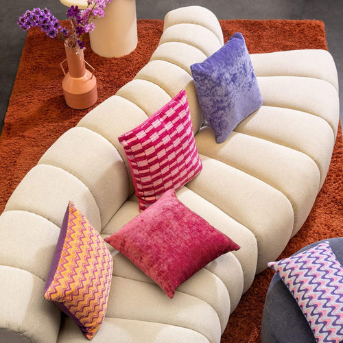 ALICE - sierkussen 30x50 cm - zigzagpatroon - Baby Lavender - paars