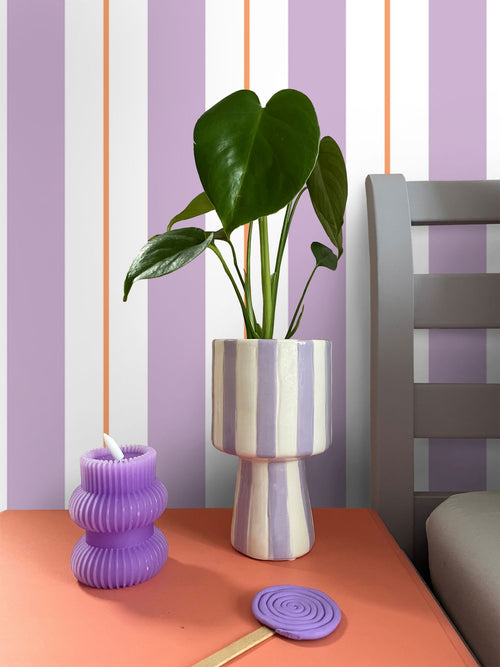 ESTAhome behang strepen paars en oranje - 50 x 900 cm - 131477 - vtwonen shop