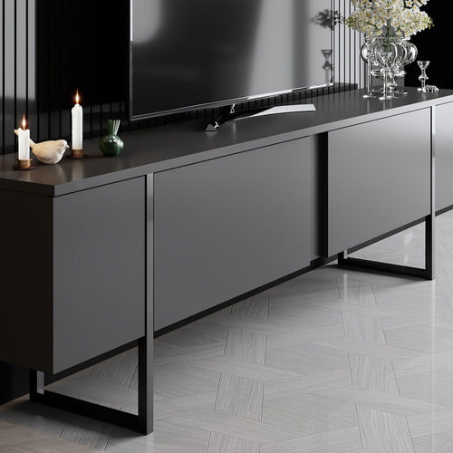 Calicosy - Luxe TV-meubel - Antraciet - 30x180x50 cm