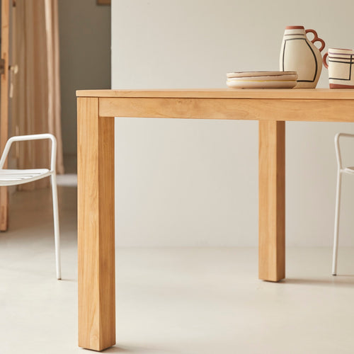 Tikamoon Tafel van massief teakhout voor 4/6 personen - Naturel - vtwonen shop