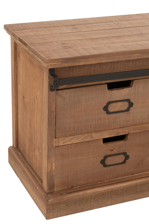 J-Line tv kast Mia - dennenhout - naturel
