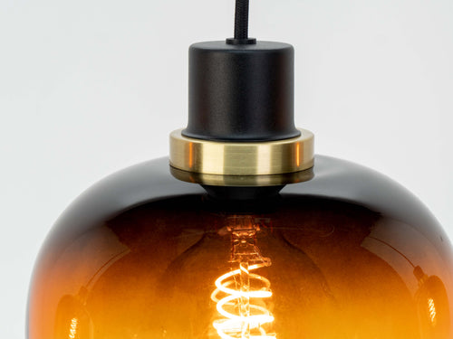 EGLO hanglamp Oilella - e27 - 95 cm - amber glas - zwart - vtwonen shop