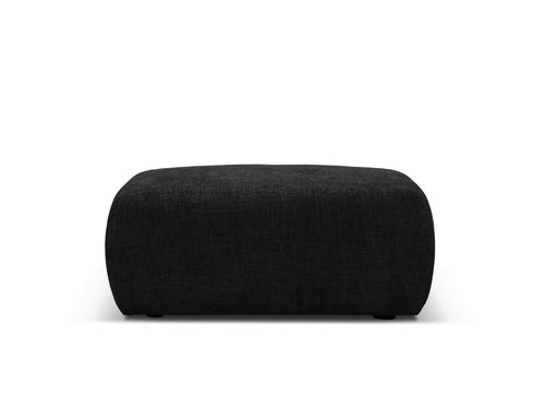 Cosmopolitan Design Poef Matera chenille, zwart - 68x86x40cm