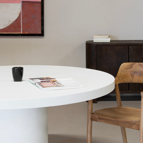 Giga Meubel Eettafel Eden - Rond - Eco Composiet - 120cm - vtwonen shop