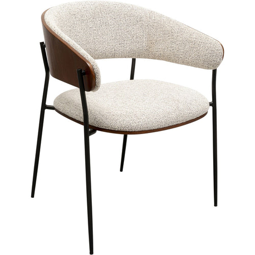 Kare Design Stoel met armleuningen Cindy walnoot