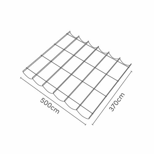 Platinum schaduwdoek Harmonica - antraciet - 370 x 500 cm