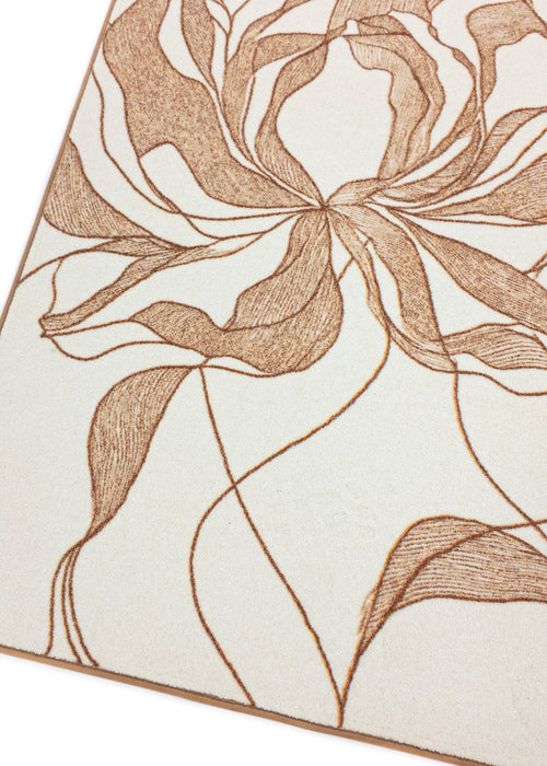 Vloerkleed MOMO rugs x NOŪRA studios - Bloom Beige/ terra 300x400 cm