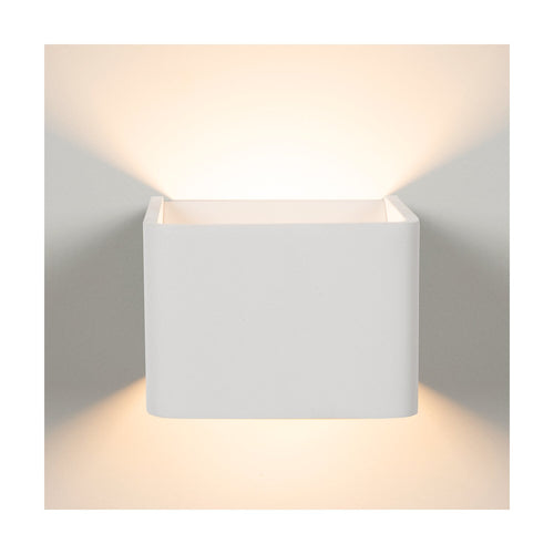 Atmooz wandlamp Calla - wit - Ø 10 x H 7 cm - geïntegreerde led
