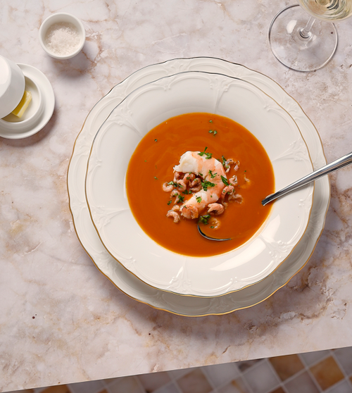 Bonbistro - Plat bord 32cm met gouden rand Retro - Set van 2 - vtwonen shop