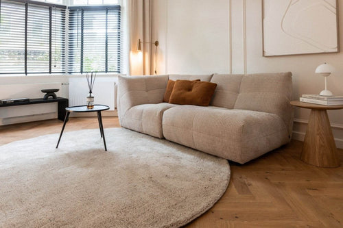 Interieur05 Rond berber vloerkleed Beige Nador