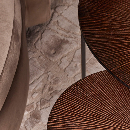 Starfurn  bijzettafel Leaves - brons - 50x50x53cm