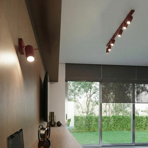Sollux Lighting Plafondlamp RING 3 bordeaux - 45x6x16cm