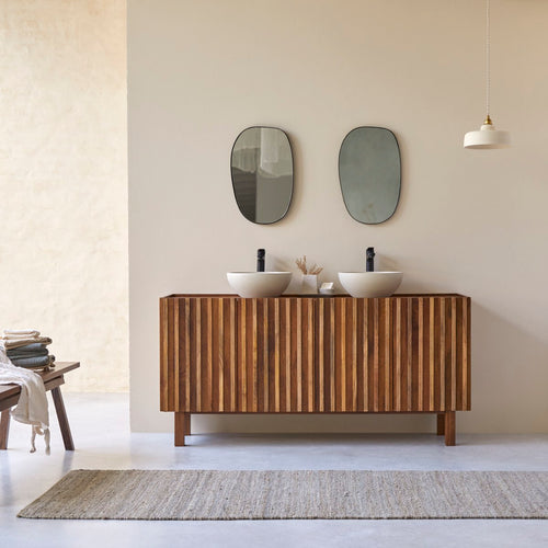 Tikamoon Badkamermeubel van mangohout 164 cm - Donkerbruin - vtwonen shop