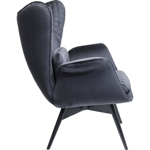 Kare Design Fauteuil Tudor fluweel zwart