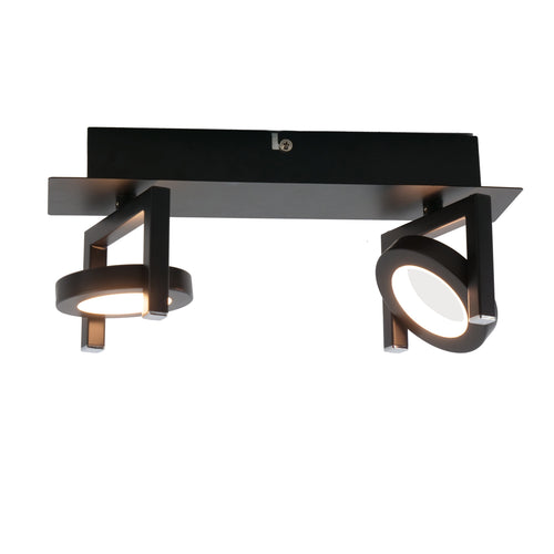 EGLO opbouwspot Trastanello - led - 2 lichts - zwart - vtwonen shop