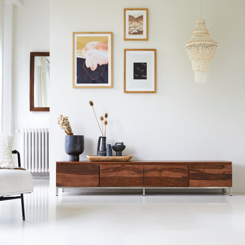 Tikamoon Nova - Massief palissander tv-meubel 205 cm - Donkerbruin - vtwonen shop