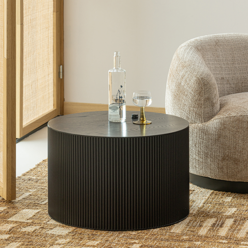 WOOOD bijzettafel Sanne - Mdf - Zwart - 40x60x60