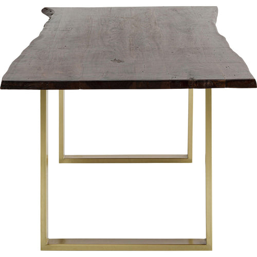 Kare Design Eettafel Harmony 160x80cm walnoot goud - vtwonen shop