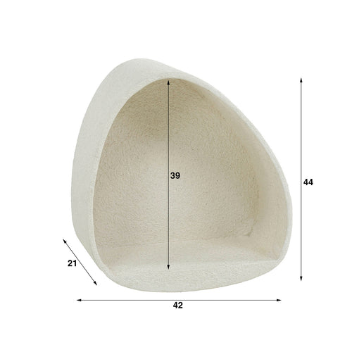 Giga Meubel Wandschap Stone Driehoek - Wit Marmer - 42x21x45cm - vtwonen shop