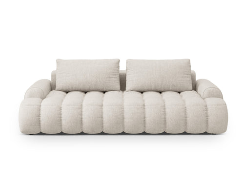 Cosmopolitan Design Slaapbank met opbergdoos Linz 4-zits, structurele stof beige - 100x250x84cm