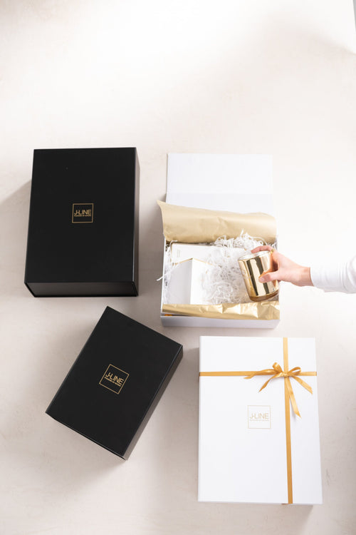 J-Line geschenkdoos - papier - wit - small
