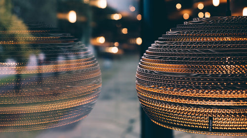 Think Paper hanglamp Dandy - 1 lichts - 44  x 200   cm - bruin - vtwonen shop