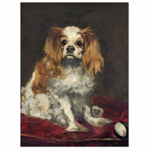 Artfulprints  Edouard Manet - A King Charles Spaniel   poster 30x40 cm - vtwonen shop