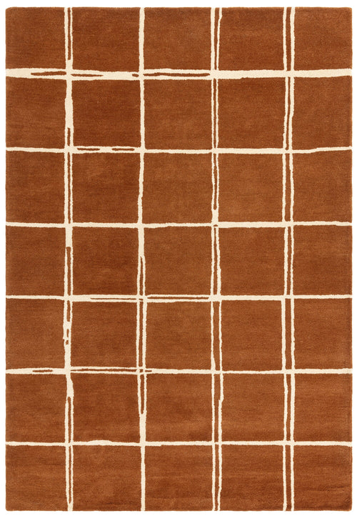 Vloerkleed Easy Living Albany Grid Rust Rug 80x150 cm - vtwonen shop