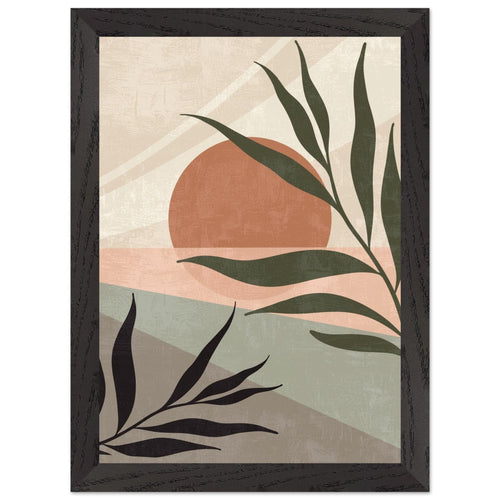 Artfulprints Poster met Lijst Boho – Earth tones   - A4 21x29.7 cm - beige