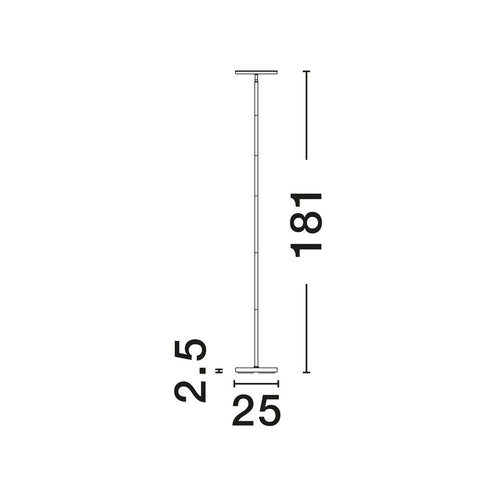 Nova Luce SINKRO Uplighter vloerlamp zandwit, aanraakgevoelige dimbare LED 30W 2270lm 3000K