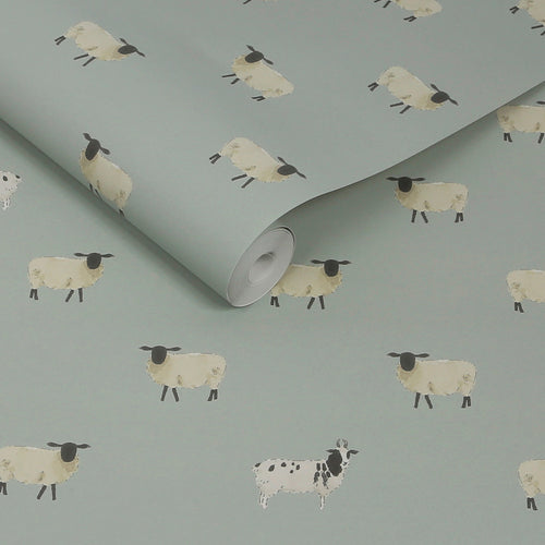 Sophie Allport Vliesbehang Kinderkamer - Sheep Witham Blue