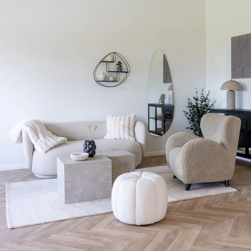 Artichok Caren Laagpolig vloerkleed - 230 x 200 cm - Beige