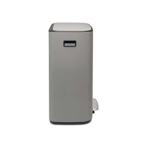 Brabantia Bo Pedaalemmer, met 2 binnenemmers, 2 x 30 liter - Mineral Concrete Grey