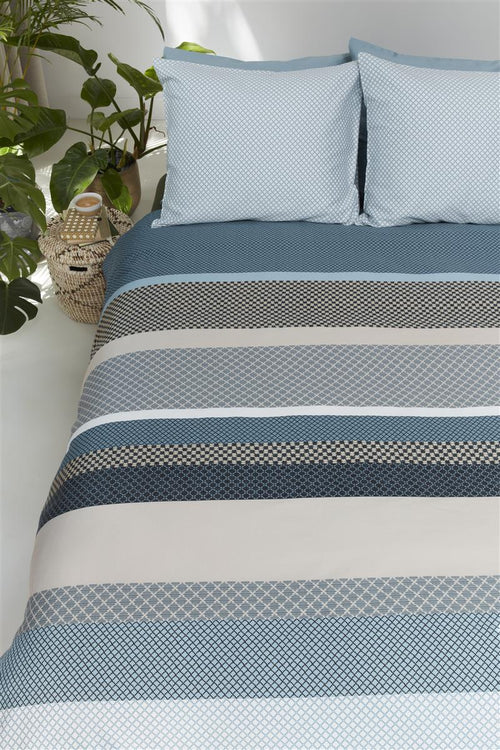 Beddinghouse dekbedovertrek Lennart - 240x200/220 cm - blauw - vtwonen shop
